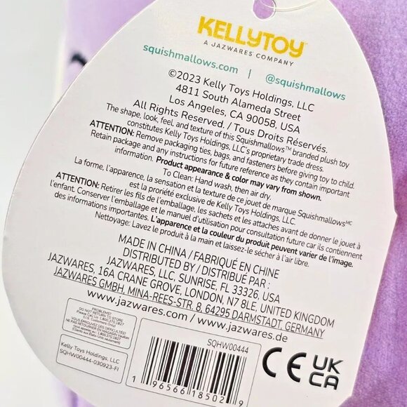 Squishmallow KellyToy Alexie Cow With Candy Corn & Devil Horns Tail 15" Plush NW - Picture 6 of 10